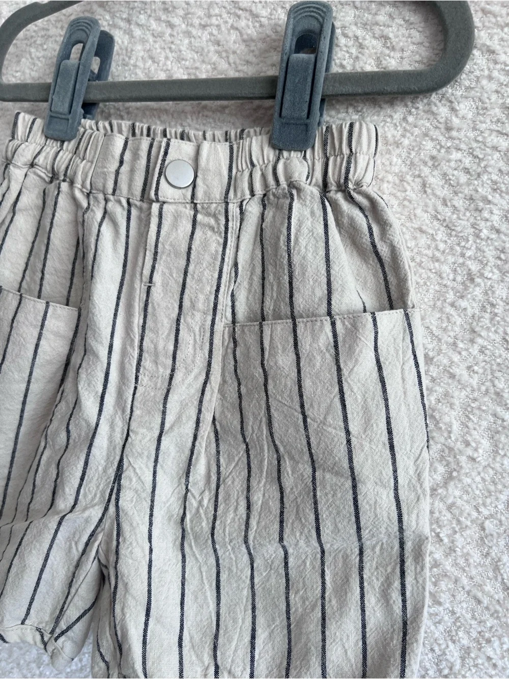 Zara NWT Toddler Stripe Neutral Cream Shorts Size 2-3 Years